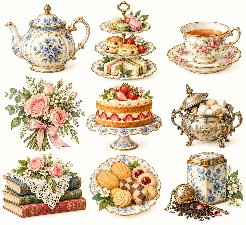 Cottagecore Botanical Clipart Sets