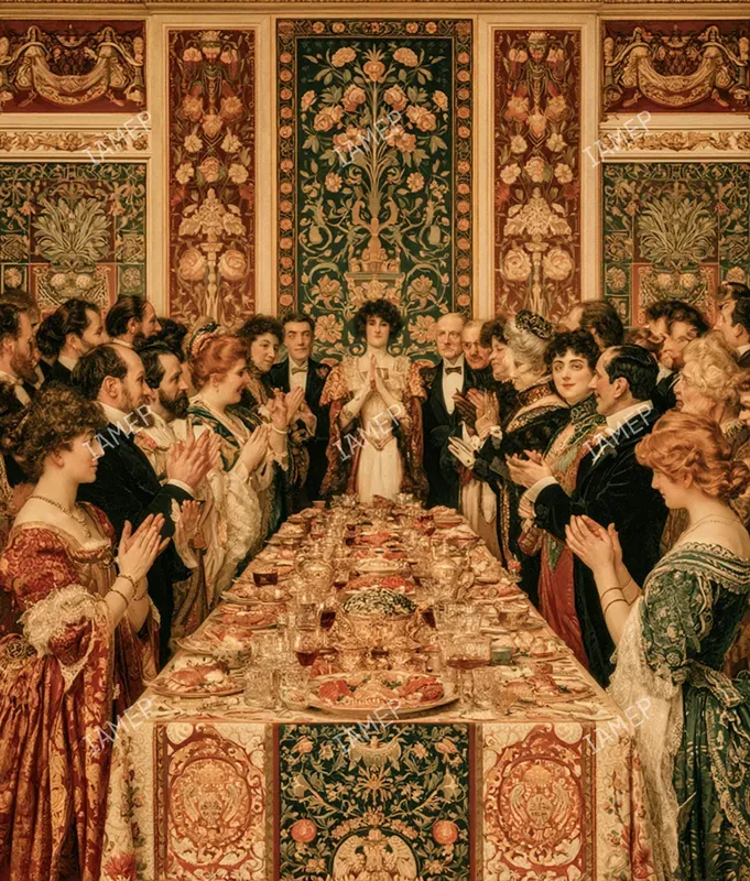 Elegant Aristocratic Oil Scenes