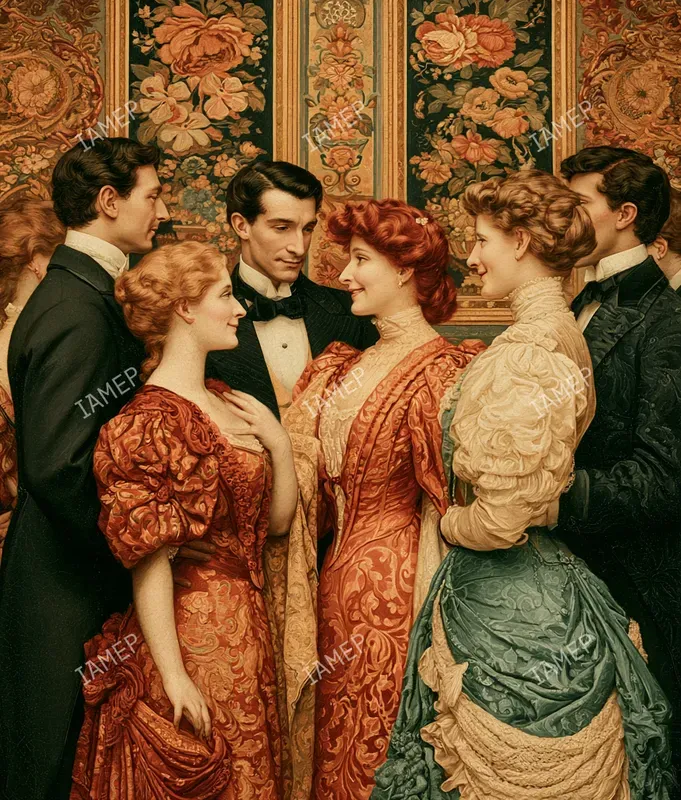 Elegant Aristocratic Oil Scenes