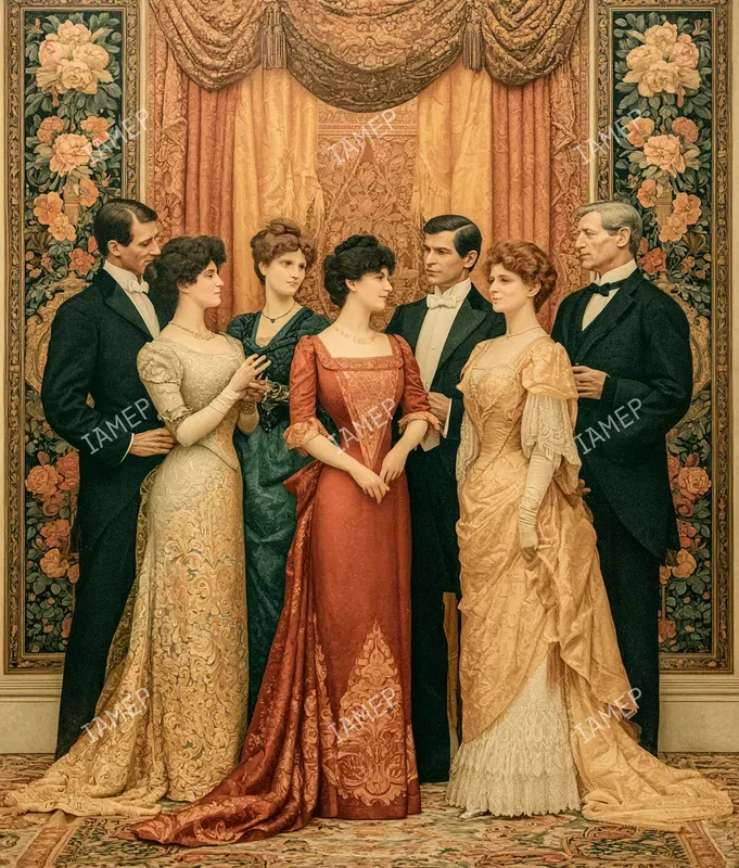 Elegant Aristocratic Oil Scenes