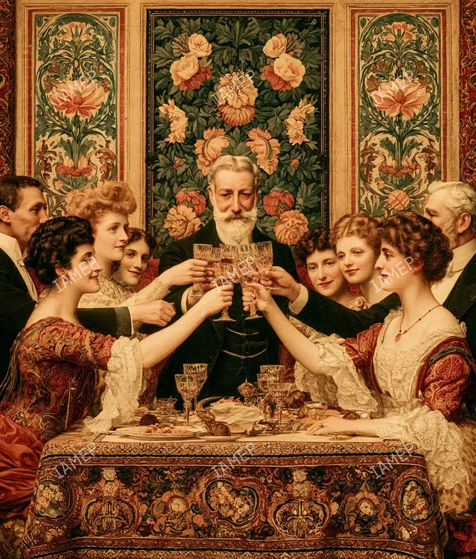 Elegant Aristocratic Oil Scenes