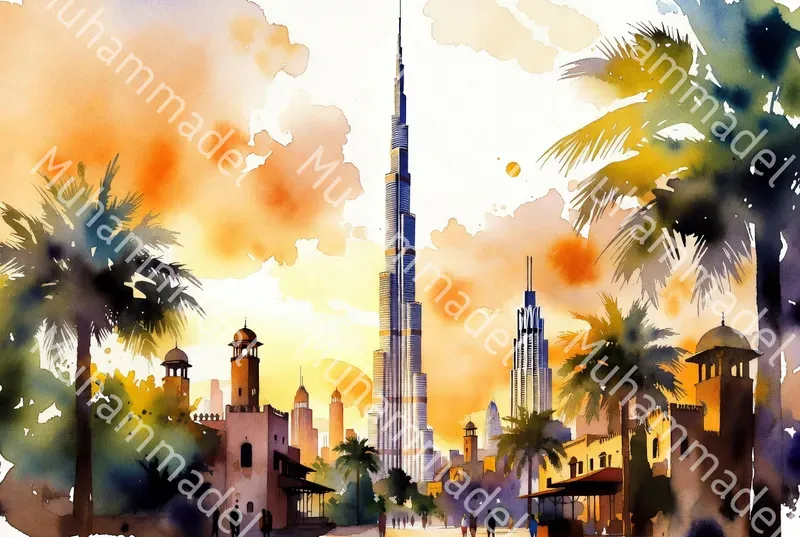 Watercolor Landmark Scene Generator