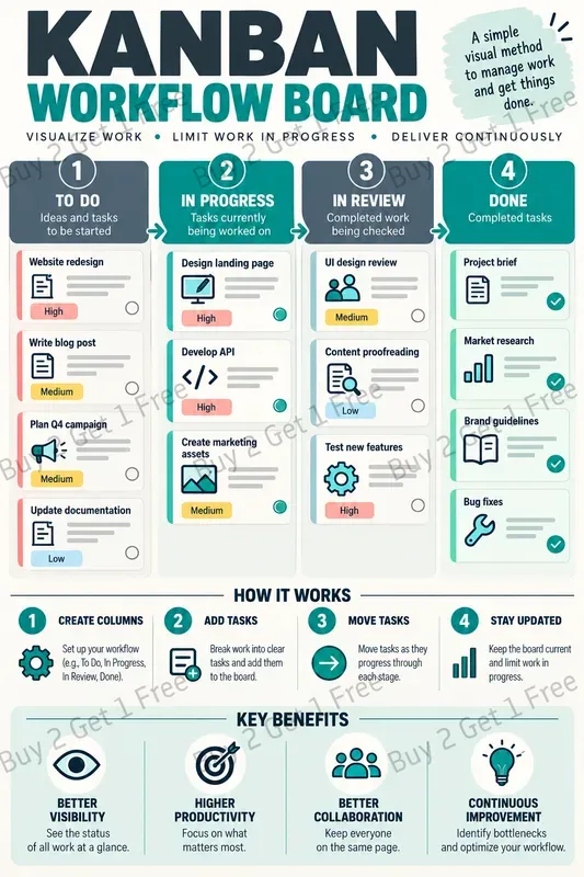 Productivity System Infographics