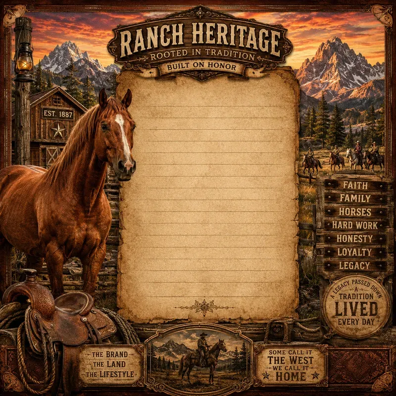 Western Ranch Heritage Posters