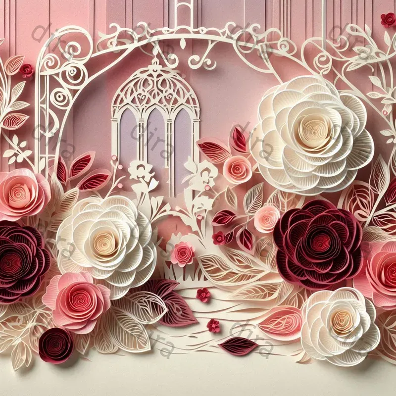 2D Paper Cuts Of Elegance Design