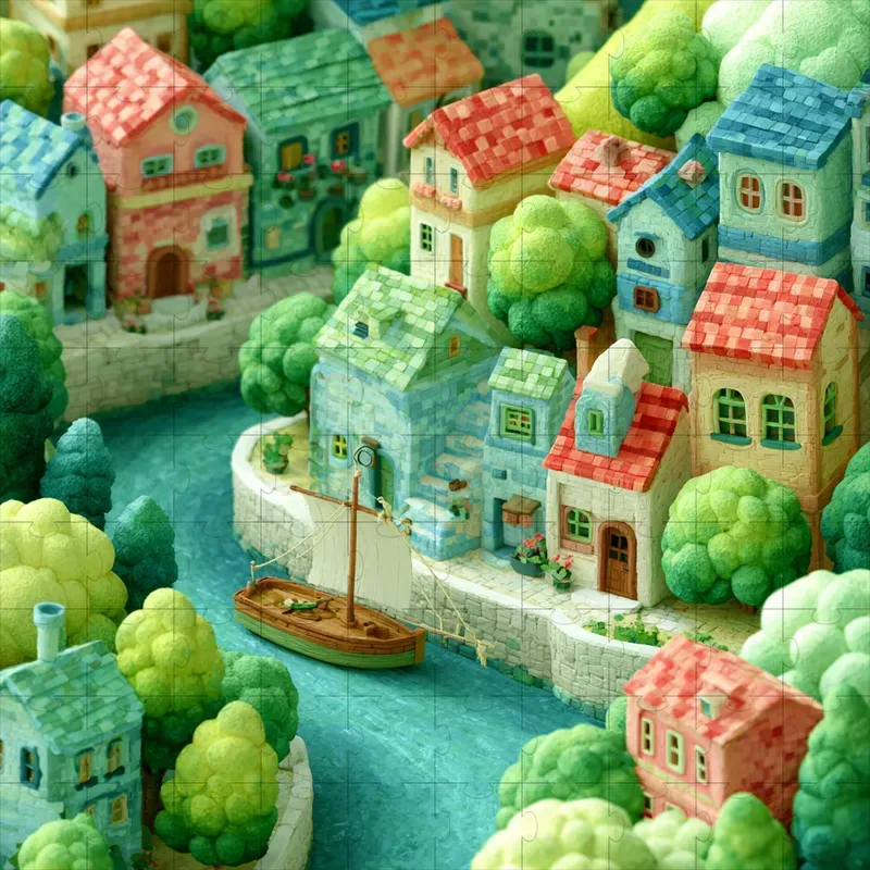 Clay Pastel Storybook Diorama Charms