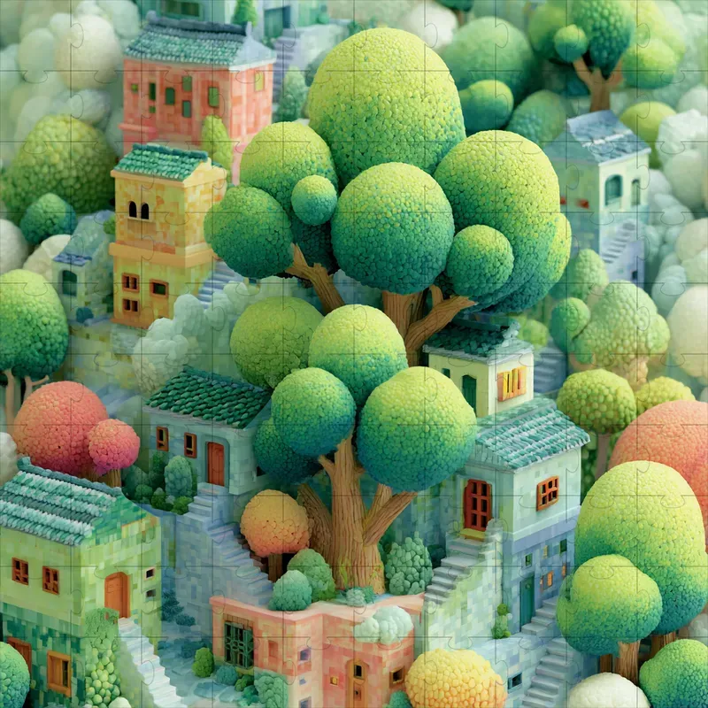 Clay Pastel Storybook Diorama Charms