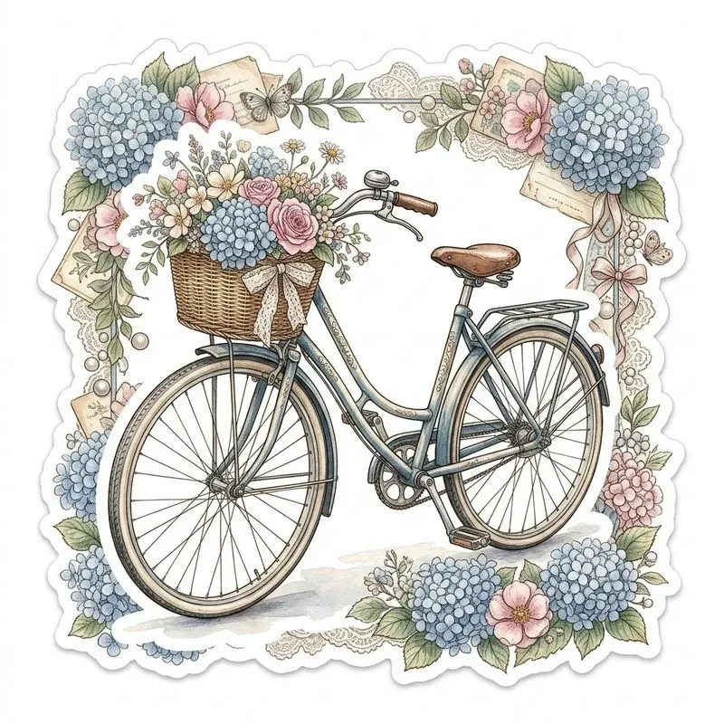 Vintage Stamperia Clipart Stickers