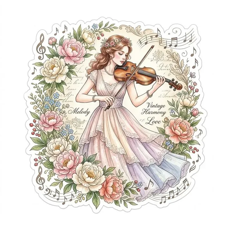 Vintage Stamperia Clipart Stickers
