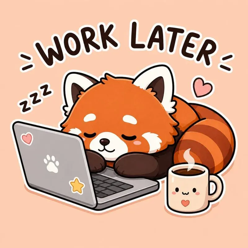 Cute Sleepy Animal Work Stickers