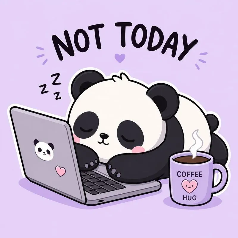 Cute Sleepy Animal Work Stickers