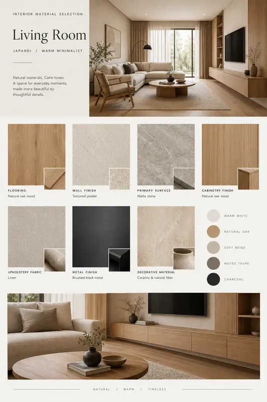 Interior Material Selection Boards