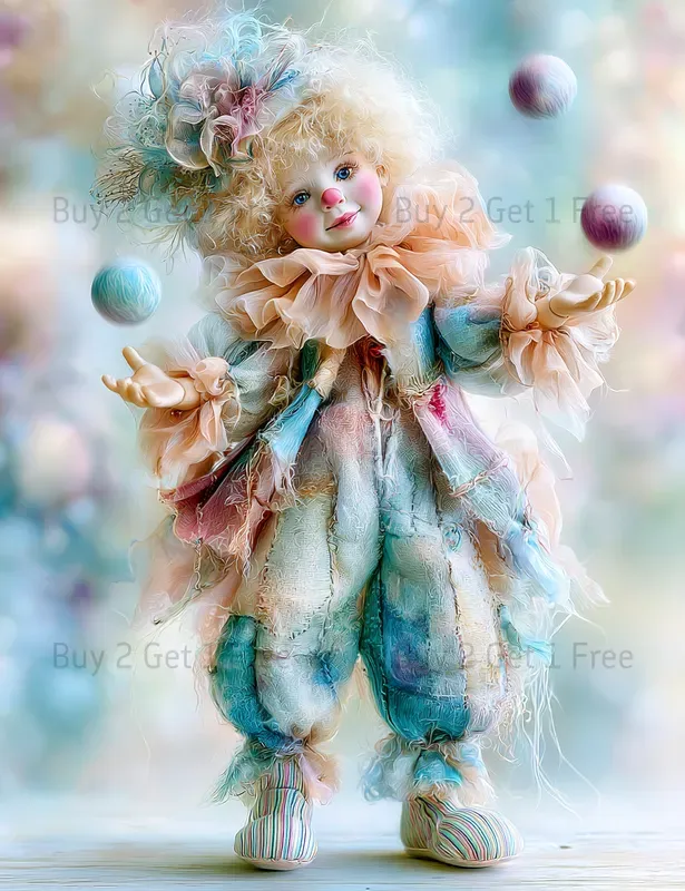 Pastel Circus Dolls Junk Journals