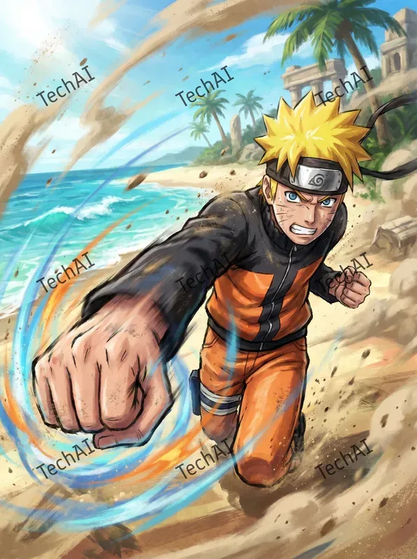 Dynamic Anime Textured Art