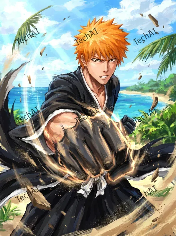 Dynamic Anime Textured Art