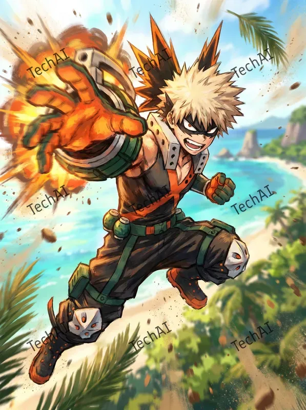 Dynamic Anime Textured Art