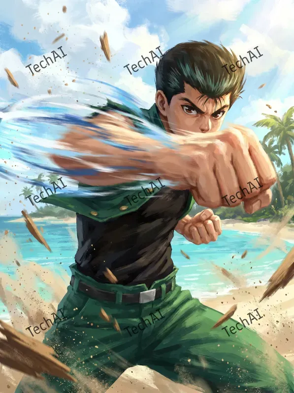 Dynamic Anime Textured Art