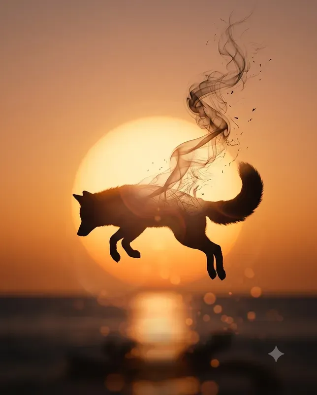 Silhouette Sun Dissolve Art