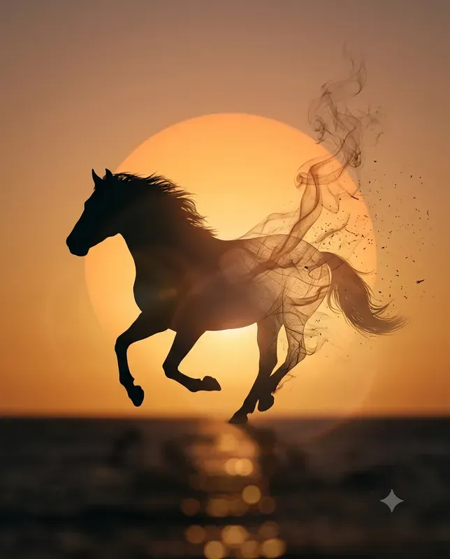 Silhouette Sun Dissolve Art