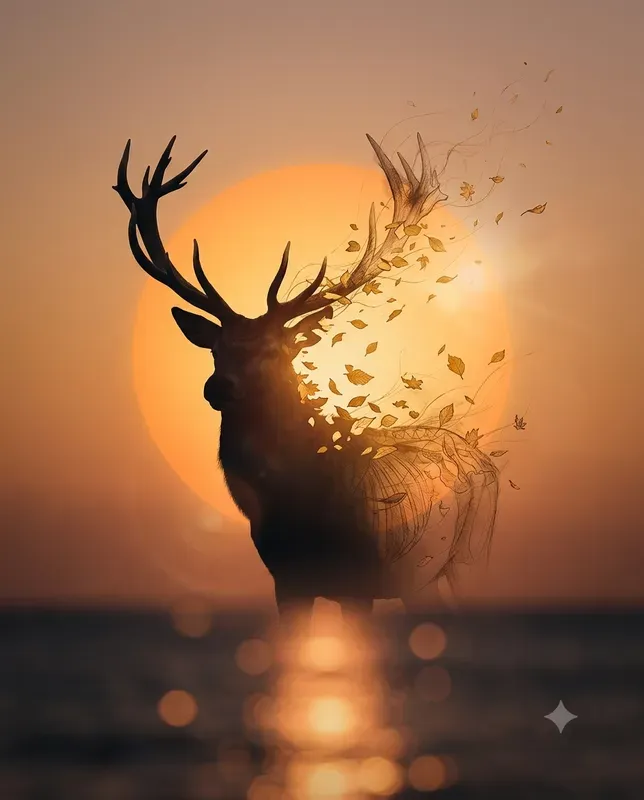 Silhouette Sun Dissolve Art