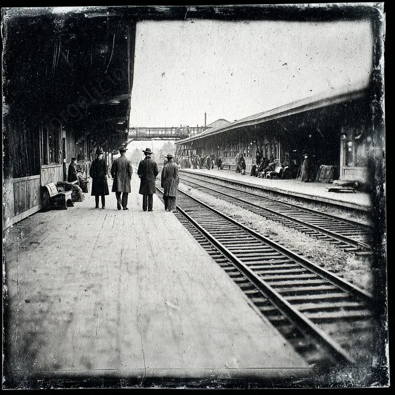 Aged Archival Photo Scenes