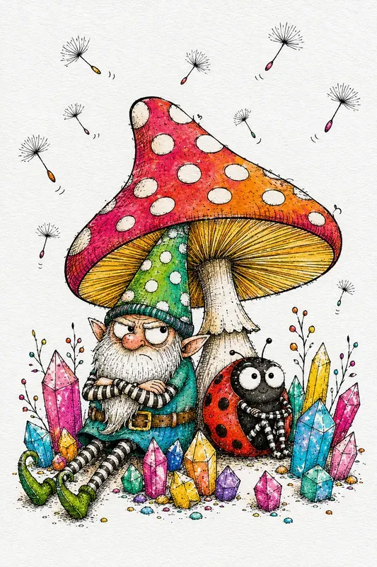 Whimsical Naive Watercolor Art