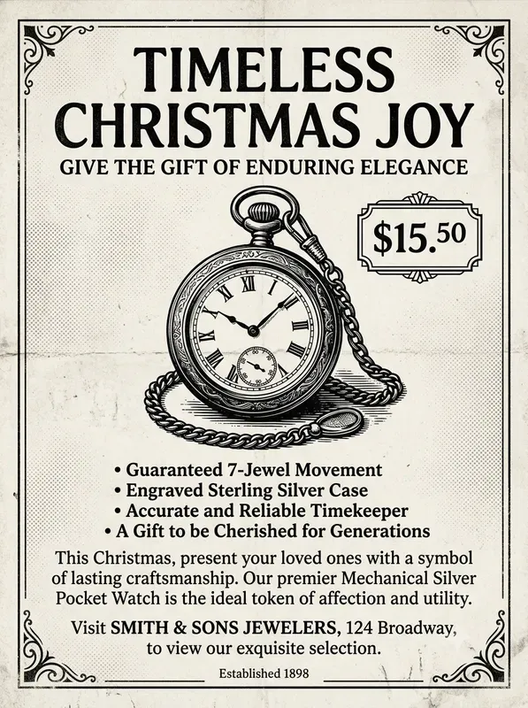 1920s Vintage Christmas News Ad Assets