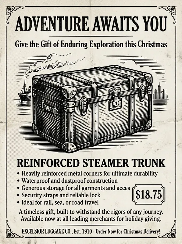 1920s Vintage Christmas News Ad Assets