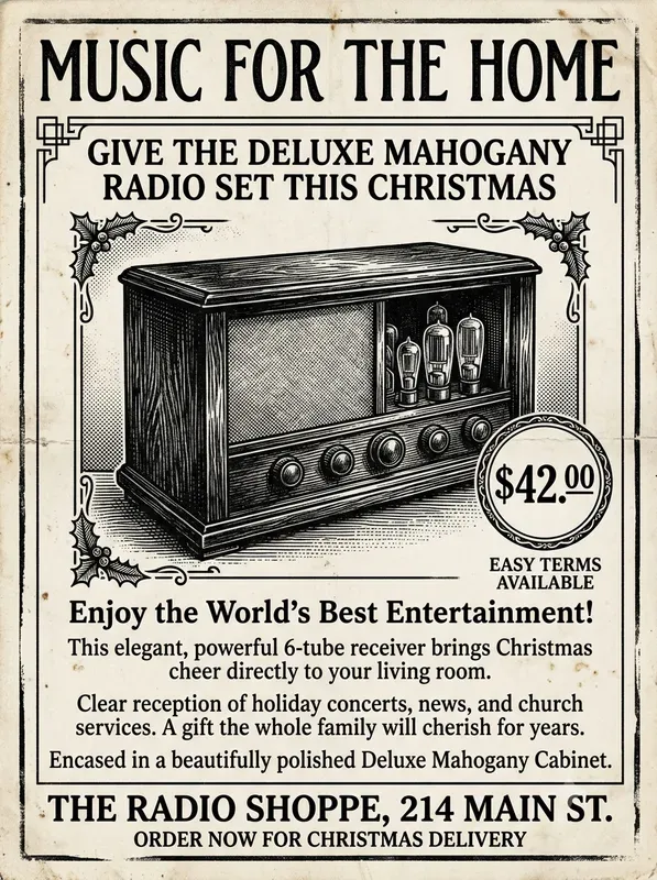 1920s Vintage Christmas News Ad Assets