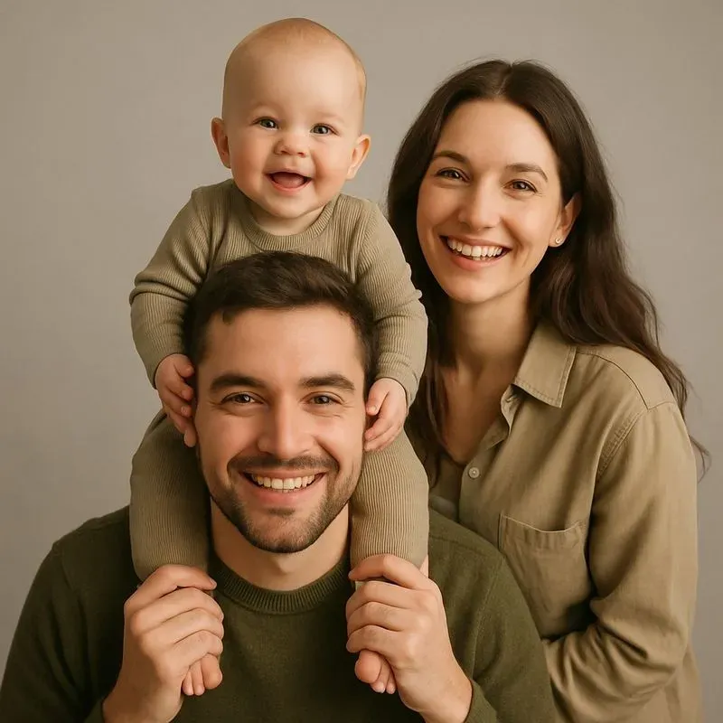 Realistic Family Studio Portraits