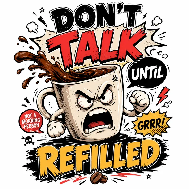Whimsical Cartoon Quote Tshirts