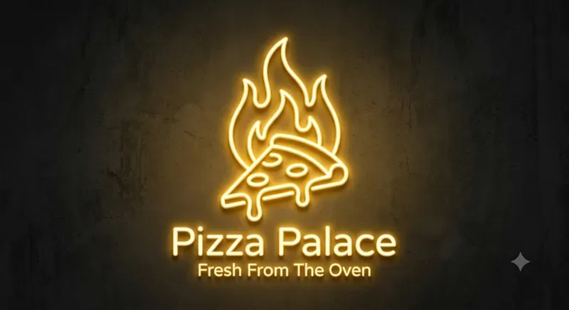 Luxury Neon Restaurant Logos 