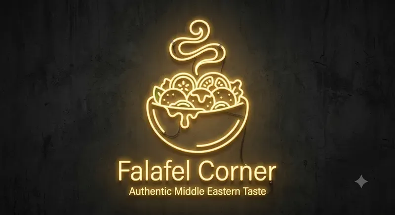 Luxury Neon Restaurant Logos 