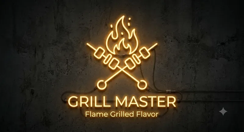 Luxury Neon Restaurant Logos 