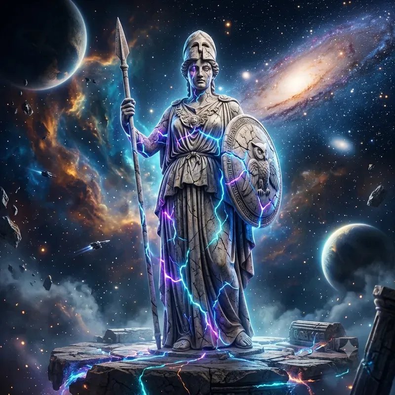 Neon Fractured Mythic Statues