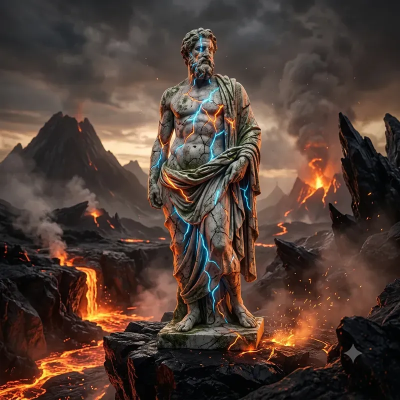 Neon Fractured Mythic Statues