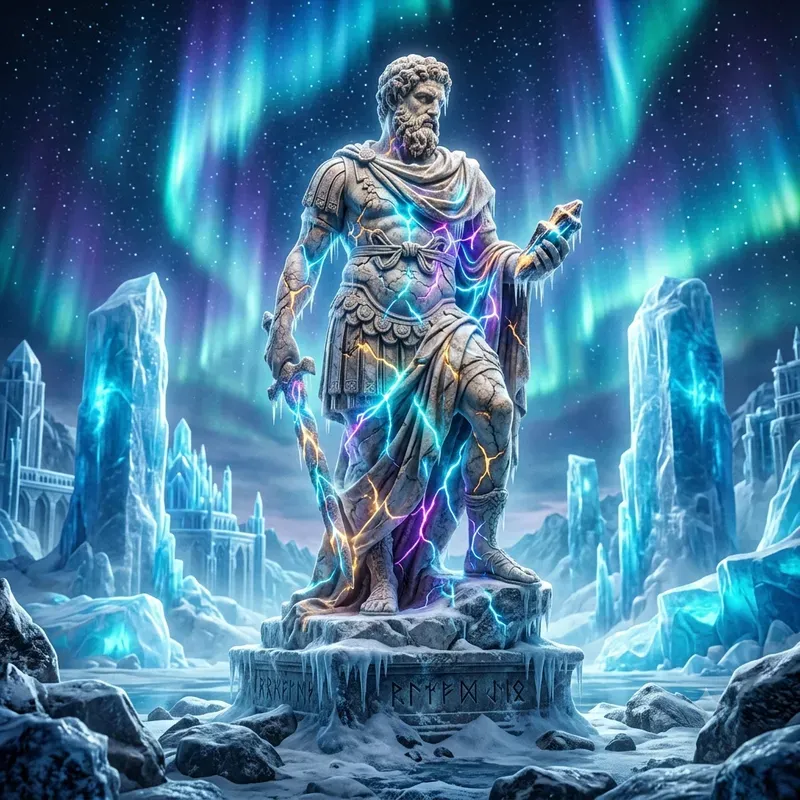 Neon Fractured Mythic Statues