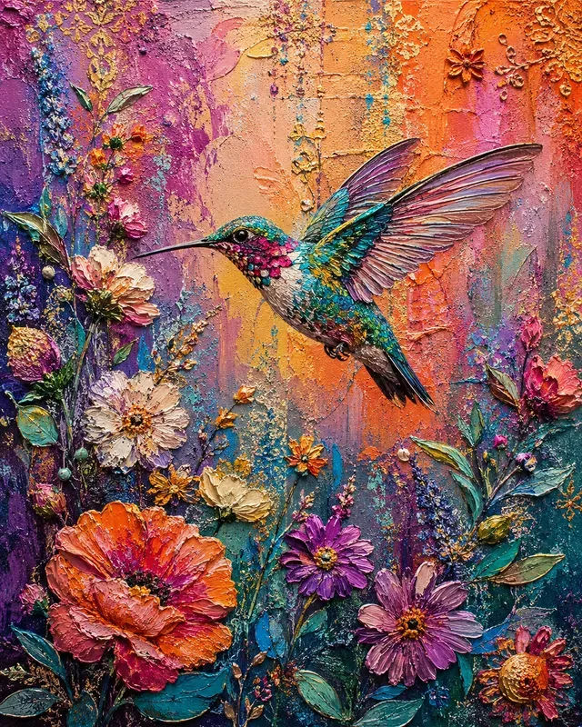 Vintage Boho Impasto Canvas Collections