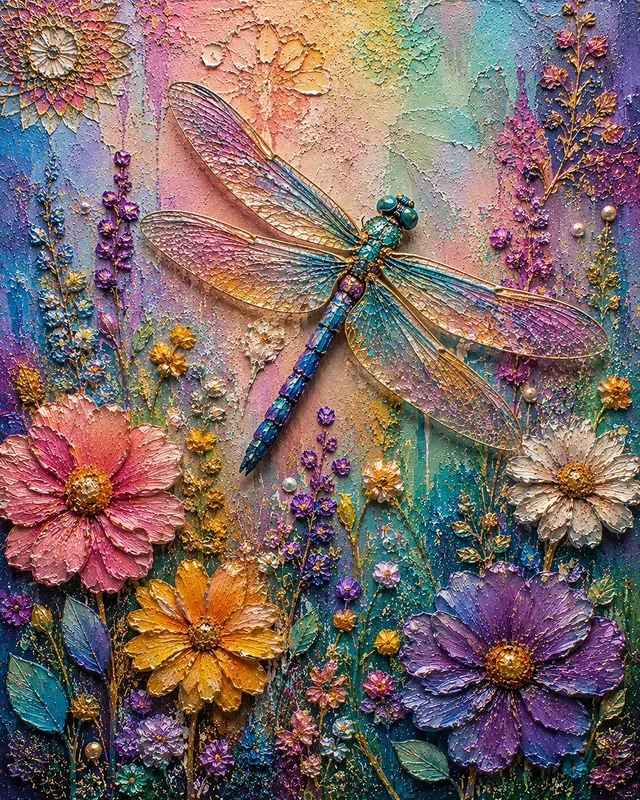 Vintage Boho Impasto Canvas Collections