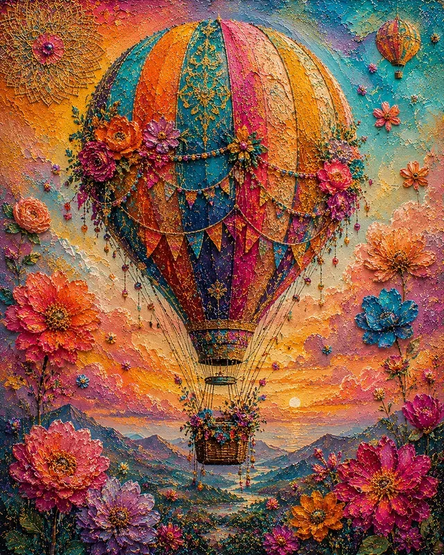 Vintage Boho Impasto Canvas Collections