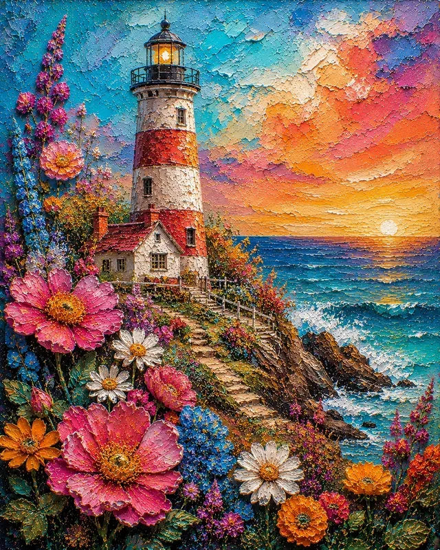 Vintage Boho Impasto Canvas Collections
