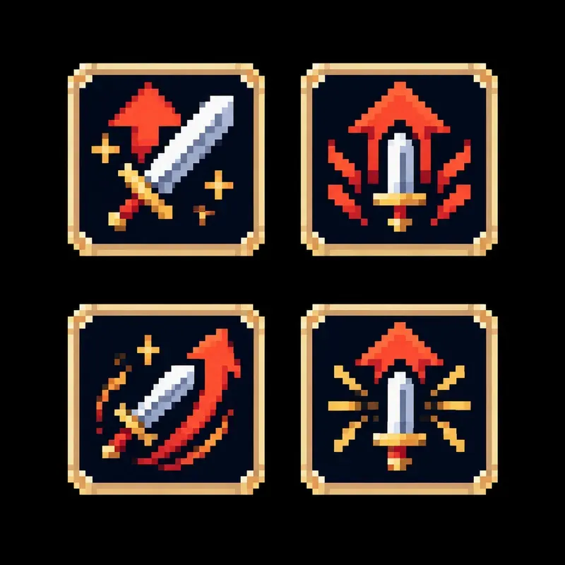 8bit RPG Buff Debuff Status Icons