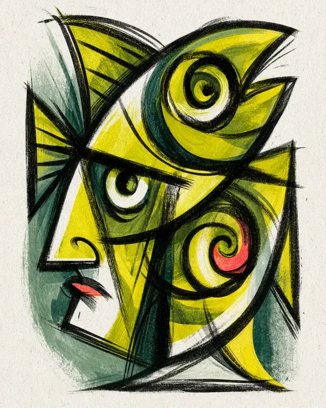 Neo Cubist Abstract Art
