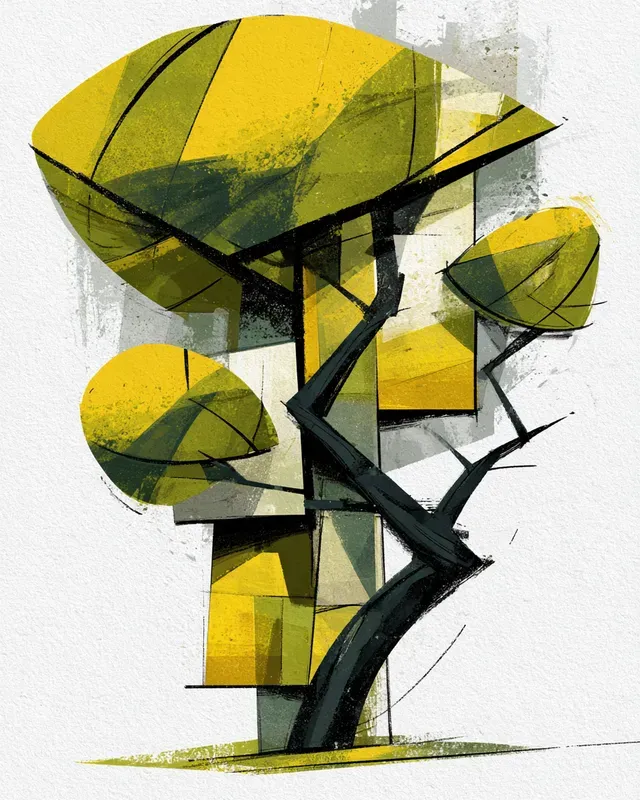 Neo Cubist Abstract Art