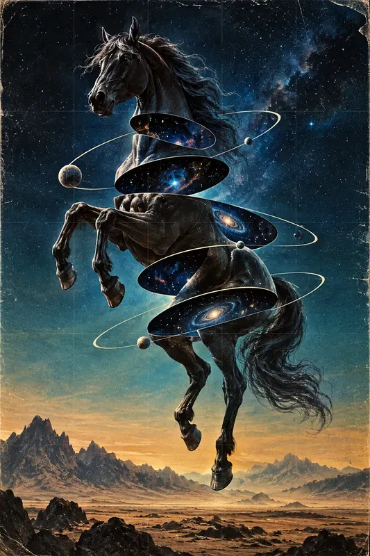 Cosmic Surreal Collage Objects
