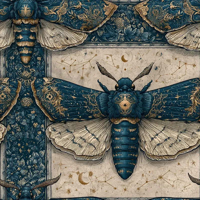 Handdrawn Celestial Repeat Patterns