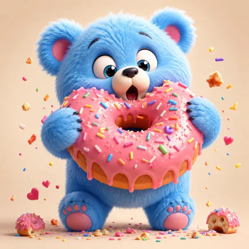 Cute Whimsical Animal Dessert Adventures