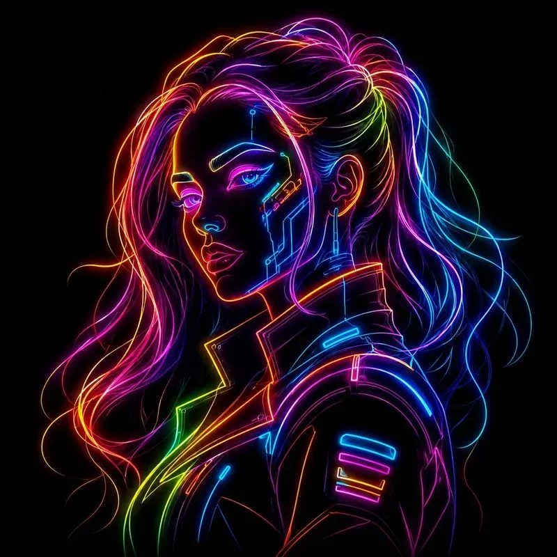 Neon Glow Line Art Creators