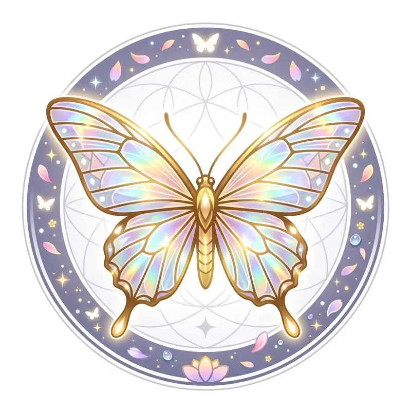 Modern Glowing Butterfly Emblems