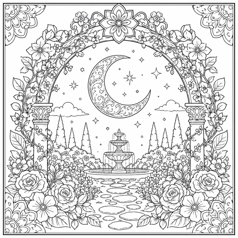 Ornamental Frame Coloring Page Builders
